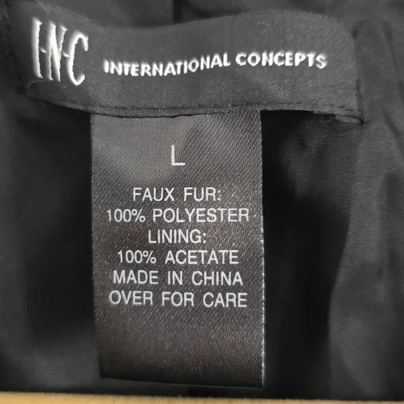 INC Womens Faux Fur Vest. Size L - Picture 7 of 7